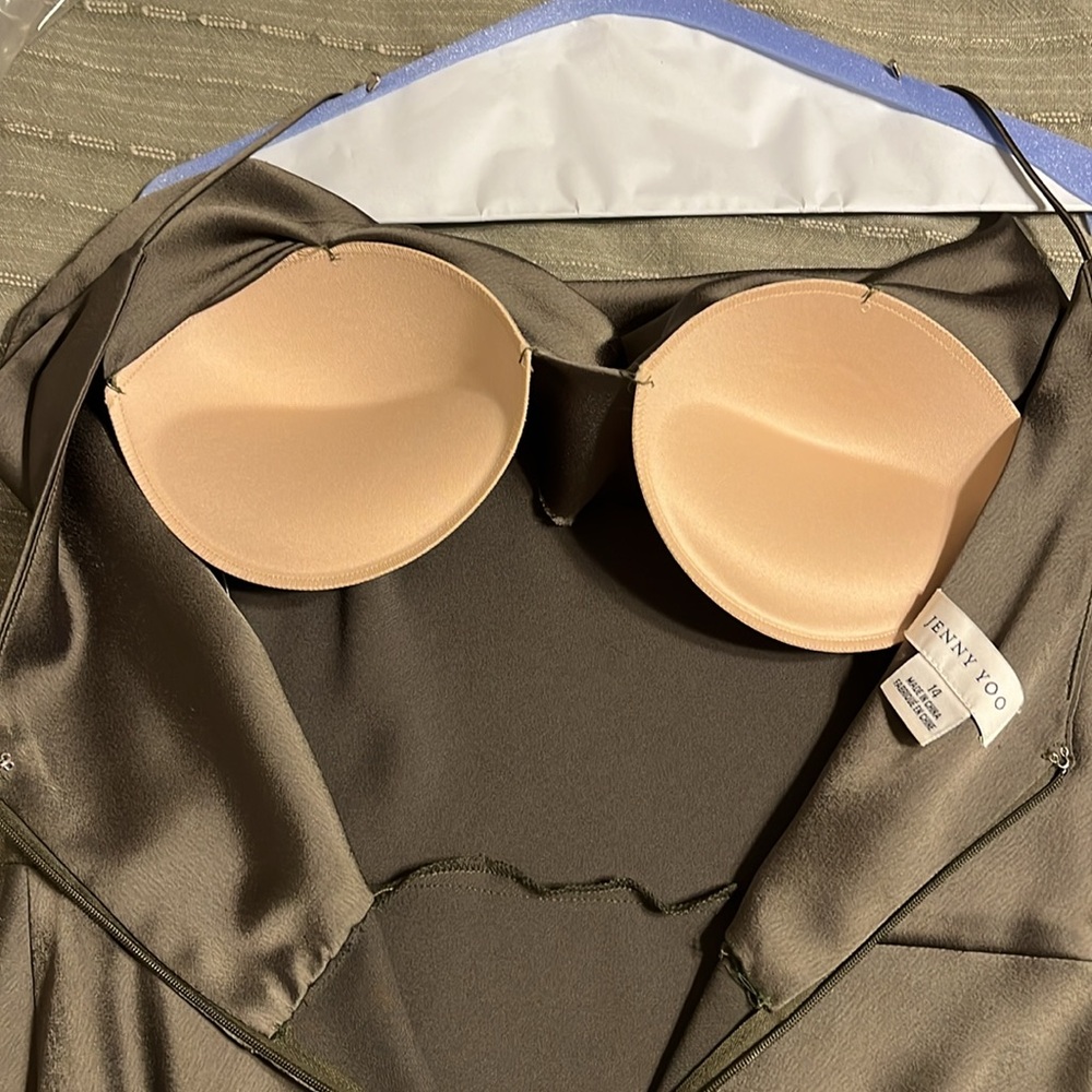 Jenny Yoo Sylvie in Olive *size 14 but altered - Picture 8 of 10